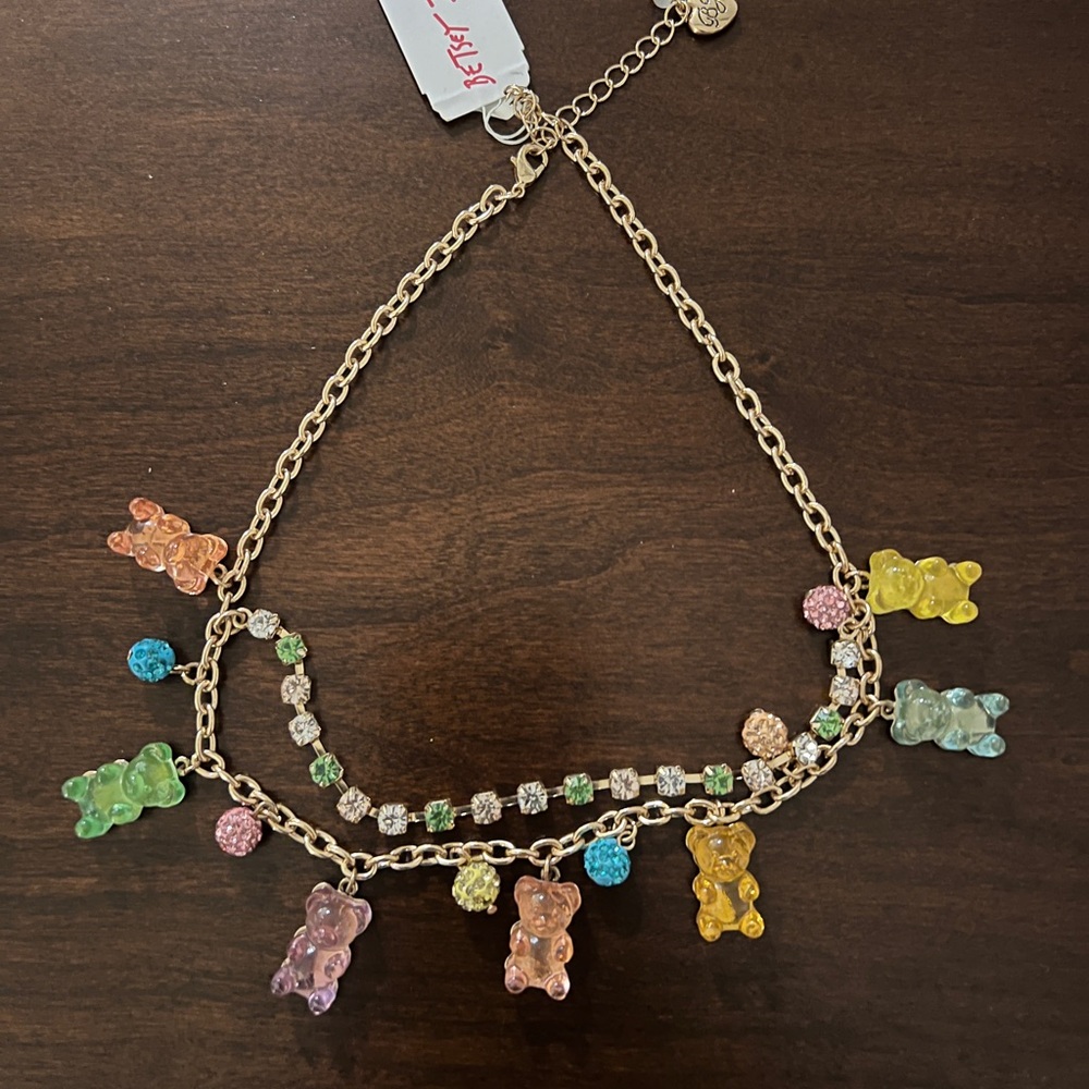 Brand new Betsey Johnson Teddy Bear Necklace